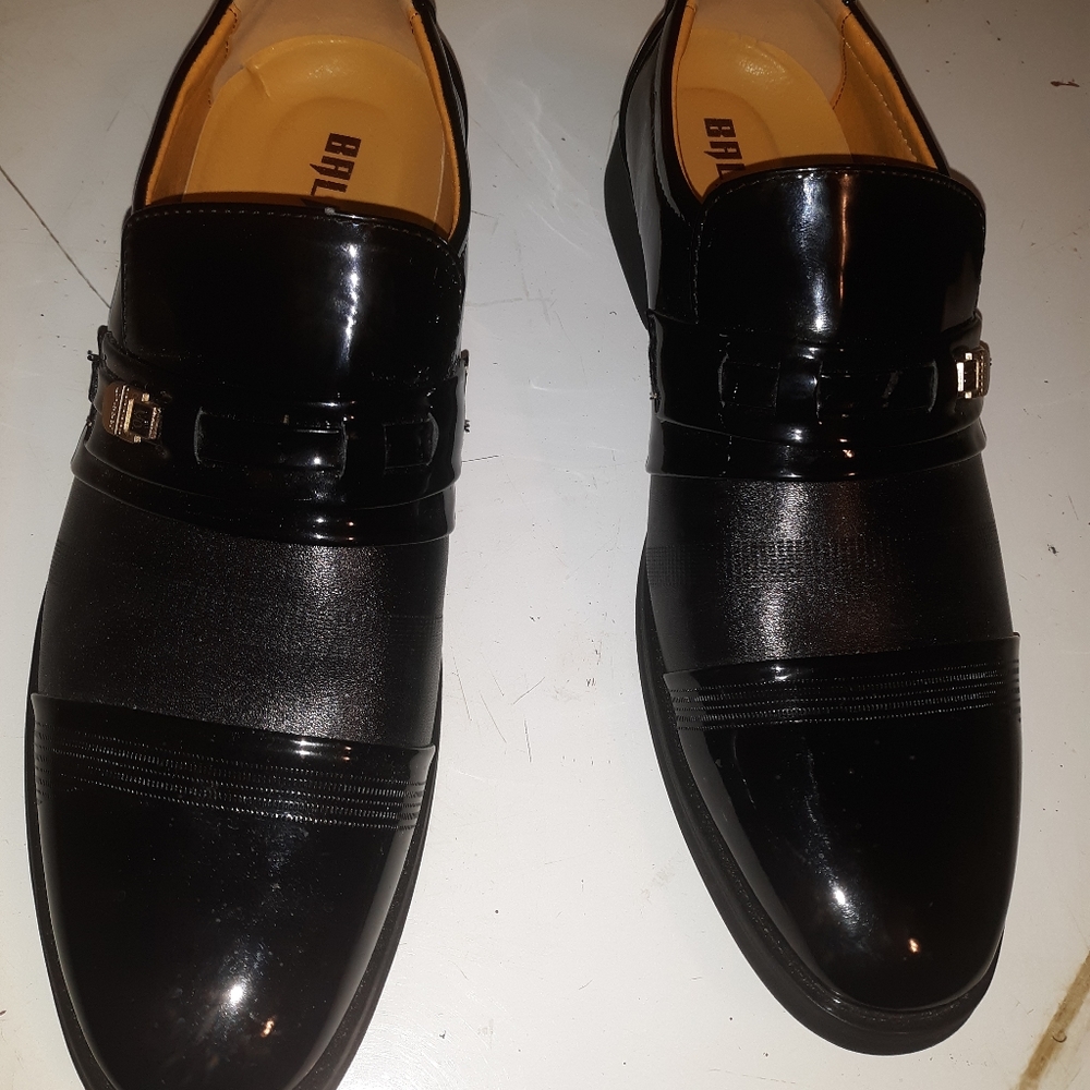Blisha mens slip on dress shoes 270 EU US  SIZE 9 UK 41.5 Pre owned